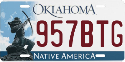 OK license plate 957BTG