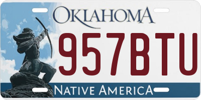 OK license plate 957BTU