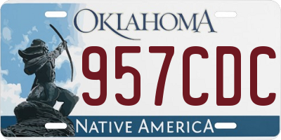 OK license plate 957CDC