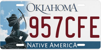 OK license plate 957CFE