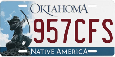 OK license plate 957CFS