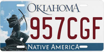 OK license plate 957CGF
