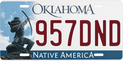 OK license plate 957DND