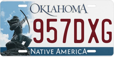 OK license plate 957DXG