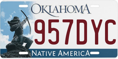 OK license plate 957DYC