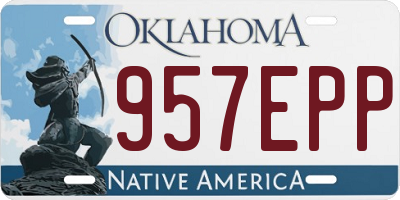 OK license plate 957EPP