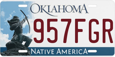 OK license plate 957FGR