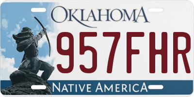 OK license plate 957FHR