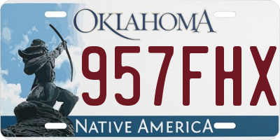 OK license plate 957FHX