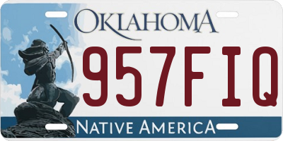 OK license plate 957FIQ