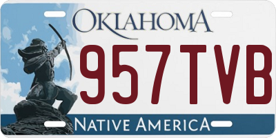 OK license plate 957TVB