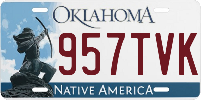 OK license plate 957TVK