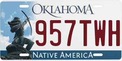 OK license plate 957TWH