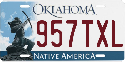 OK license plate 957TXL