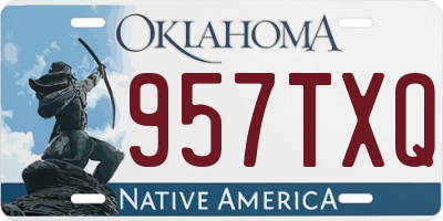 OK license plate 957TXQ