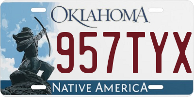 OK license plate 957TYX