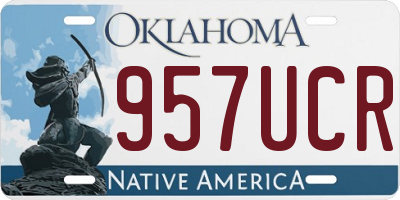 OK license plate 957UCR