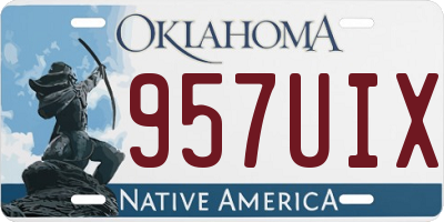 OK license plate 957UIX