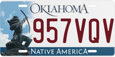 OK license plate 957VQV