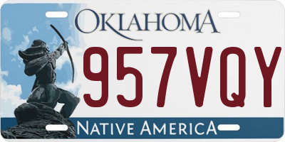 OK license plate 957VQY