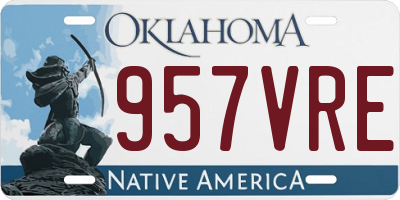 OK license plate 957VRE