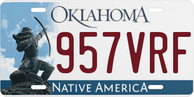 OK license plate 957VRF