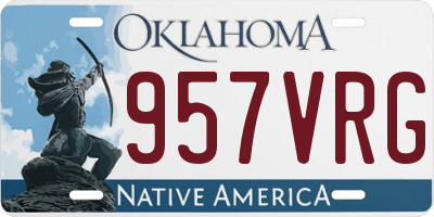 OK license plate 957VRG