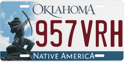 OK license plate 957VRH