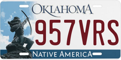 OK license plate 957VRS