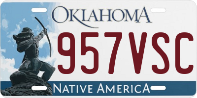 OK license plate 957VSC
