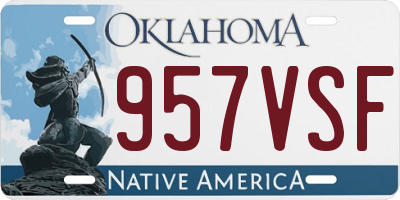 OK license plate 957VSF