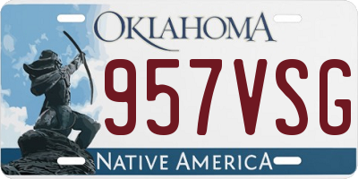 OK license plate 957VSG