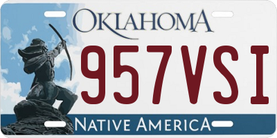 OK license plate 957VSI