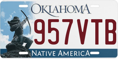 OK license plate 957VTB
