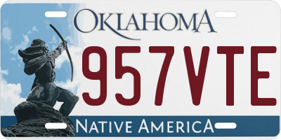 OK license plate 957VTE