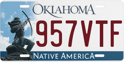 OK license plate 957VTF