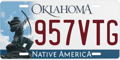 OK license plate 957VTG