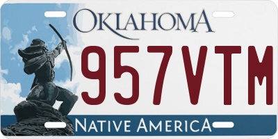 OK license plate 957VTM
