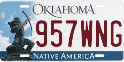 OK license plate 957WNG