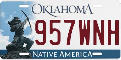 OK license plate 957WNH