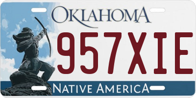 OK license plate 957XIE