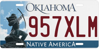 OK license plate 957XLM