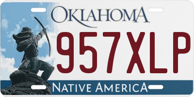 OK license plate 957XLP