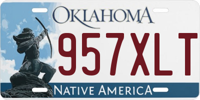 OK license plate 957XLT