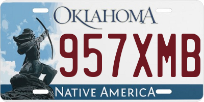 OK license plate 957XMB