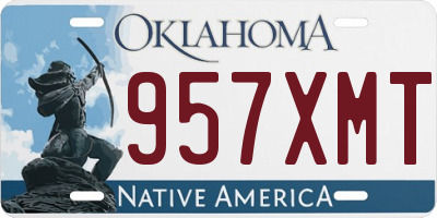 OK license plate 957XMT