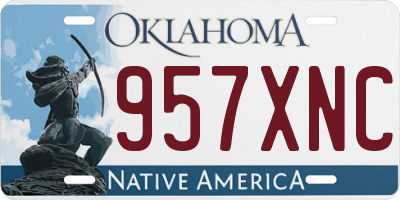 OK license plate 957XNC