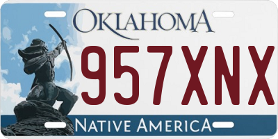 OK license plate 957XNX