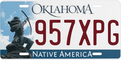 OK license plate 957XPG