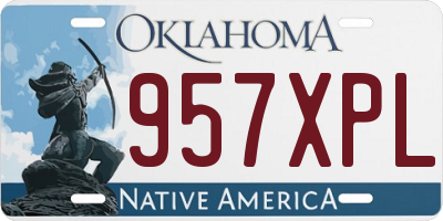 OK license plate 957XPL